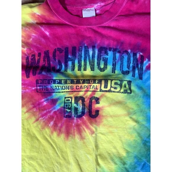 Jon Lauren Washington DC Swirling Tie Dye T-Shirt Size Small - Picture 4 of 4